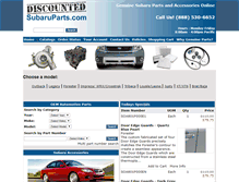 Tablet Screenshot of discountedsubaruparts.com